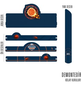 Resim Popcorn Kids Basketball Üçlü Duvar Rafı 