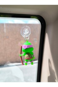 Resim Esey Dizayn Ninja Kaplumbağalar Donatello Araba Dikiz Ayna Süsü - Vantuzlu Cam Süsü 