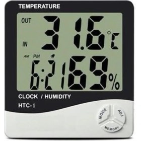 Resim Bebek Odası Masaüstü Dijital Termometre Nem Ölçer Higrometre Saat 