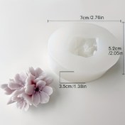 Resim 3D Şeftali Çiçeği Silikon Kalıp, Kendin Yap Mumlar ve Sabunlar için Uygun - Reçine, Balmumu ve Dekorasyon için Çiçek Şekilli El Aleti 