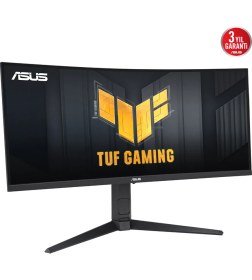 Resim Asus TUF GAMING VG34VQL3A 34 HDR VA KAVISLI FREESYNC 3440x1440 1MS 180HZ DP HDMI USB MM VESA 3YIL EYECARE YUKSEKLIK AYARI %125 Srgb Monitör 