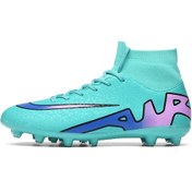 Resim Nefes Alan Unisex Profesyonel Futbol Ayakkabıları Turkuaz 