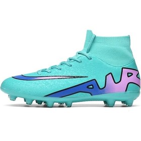 Resim Nefes Alan Unisex Profesyonel Futbol Ayakkabıları Turkuaz 
