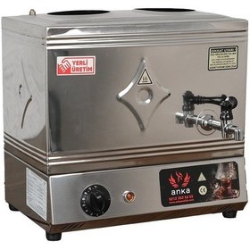 Resim Anka Paslanmaz Eko Elektrikli Çay Kazanı 2 Demlikli 24 Litre 