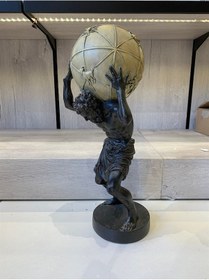 Resim Dünyayı Sırtında Taşıyan Atlas Heykeli (Büyük Boy 45 Cm) 