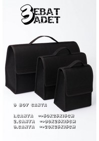Resim 3 Adet Oto Bagaj Çantası Araba Bagaj Çantası Araç Içi Bagaj Organizer Oto Bagaj Düzenleyici 