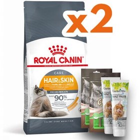 Resim Royal Canin Hair Skin Hassas Tüylü Kedi Maması 10 Kg x 2 Adet + 2 Adet Crocus Cream 4x15 Gr + Garden Mix Paste 