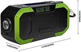 Resim Çok Fonksiyonlu Radyo, 5000Mah Büyük Kapasiteli Pil, AM/FM ile Ev ve Dış Mekan Acil Ekipmanları, Açık Hayatta Kalma ve Aile Acil Durumları için Uygun, Yeşil 