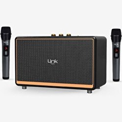 Resim Linktech M408 Premium Mikrofonlu 100 W Retro Bluetooth Hoparlör 