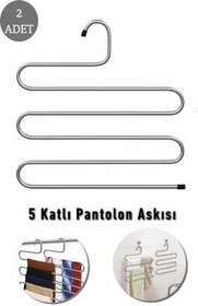 Resim Mithra Life 2 Adet Metal 5 katlı Pantolon Eşarp Askısı MIT1030 