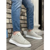 Resim BA0331 Bağcıklı Erkek Yüksek Taban Gri Süet Beyaz Taban Spor Ayakkabı BA0331 Bağcıklı Erkek Yüksek Taban Gri Süet Beyaz Taban Spor Ayakkabı