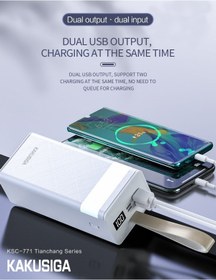 Resim Genel Markalar 40000 Mah 3 Portlu Powerbank 22.5w Hızlı Şarj Desteği Taşınabilir Şarj Cihazı 