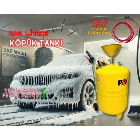 Resim PAX 100 Litre Köpük Tankı + 8 Metre Metal Hortumlu Profesyonel Oto Yıkama ve Köpük Püskürtme Tankı 
