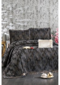 Resim Stella Şönil Çift Kişilik Yatak Örtüsü 260x260 Cm Antrasit Antrasit 