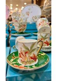 Resim Roykıng Federica 6 Lı Kahve Fincanı Bone Chına Yeşil 