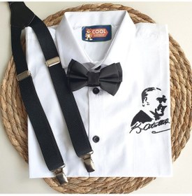 Resim Atatürk Temalı Askı Papyon Gömlek 