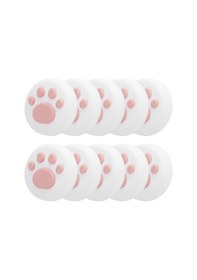 Resim Konesam Ps4/xbox One/switch Uyumlu Kedi Parmaklıklı Silikon Joystick Kapağı - Kaymazsız, Koruyucu, Yumuşak Dokunuş 10 Adet, Açık Renkli Beyaz/pembe 