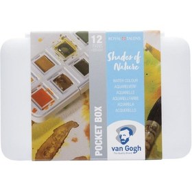 Resim Talens Van Gogh Tablet Sulu Boya Seti 12 Renk Shades Of Nature 