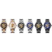 Resim Yingfu Skmeı 9258 Erkekler Mavi Yüzey Paslanmaz Çelik Otomatik Mekanik Saat Gümüş Kabuk İki Renkli Kayış Çok Renkli 