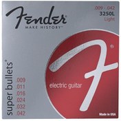 Resim Fender Super Bullet Strings Nickel Plated Steel Bullet End 3250L .009-.042 Elektro Gitar Teli 