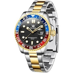 Resim Flybuy Erkekler Kuvars Saat Siyah Altın Olevs 3610, 41mm, 30m Su Geçirmez, Çok Renkli Kayış Çok Renkli 