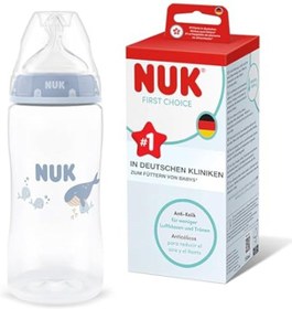 Resim Nuk First Choice 3m+ Anticolic Polipropilen Biberon Mavi 