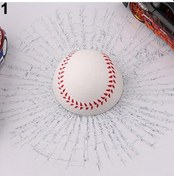 Resim Beyaz Yeni Yaratıcı 3d Komik Tenis Beyzbol Cam Çıkartması Çılgın Dıy Araba Oto Malzemeleri 