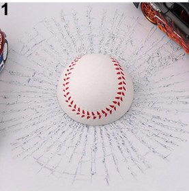 Resim Beyaz Yeni Yaratıcı 3d Komik Tenis Beyzbol Cam Çıkartması Çılgın Dıy Araba Oto Malzemeleri 