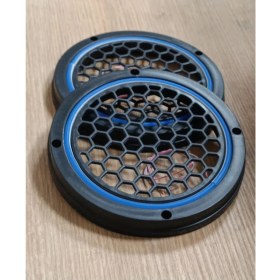 Resim 16CM Mavi Neon Işıklı Hoparlör ve Midrange Kapağı 1takım (2ADET) Vidalanabilir 