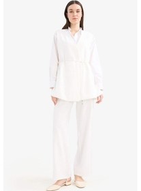 Resim DeFacto Wide Leg Basic Düz Geniş Paça Palazzo Pantolon E7979AX25SMER105 