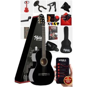 Resim Midex CG-36BK-PAK Kaliteli 36 İnç 3/4 Juniur Çocuk Gitarı 8-12 Yaş Arası (Çanta Tuner Askı Pena Metod) 