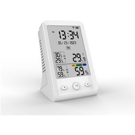 Resim Symbee Tuya Wifi Akıllı Sıcaklık Ve Nem Ölçer - Zaman, Tarih, En Yüksek/düşük Değerler İle İç Mekan İzleme 