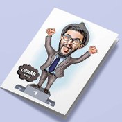 Resim Bir Numara Erkek Karikatürlü Tebrik Kartı 