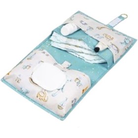 Resim Premium Pratik Kolay Taşınabilir Şık Görünüm 3 Cepli Bebek Alt Bakım Çantası Çok Renkli 