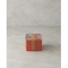 Resim Storemax Mezaluna Plastik 2 Katlı Lunch Box 720 ml +720 ml Turuncu 