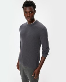 Resim Triko Kazak Basic Bisiklet Yaka Pamuklu Uzun Kollu 