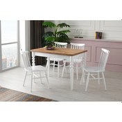 Resim Erezogullari_Mobilya Cunda Yandan Açılır Mutfak Masa Takımı Ve 4 Adet Sandalye 70X110C 