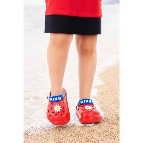 Resim Kiko Kids Eva Plaj Havuz Okul Kreş Kız Çocuk Terlik Twg 755-1 Kırmızı 