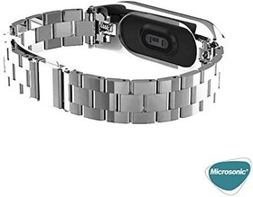 Resim Microsonic Xiaomi Mi Band 7 Metal Stainless Steel Kordon Gold 