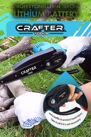 Resim CRAFTERTOOLS Germany Dal Budama Makinesi Çift Pala Çift Batarya Budama Testeresi 