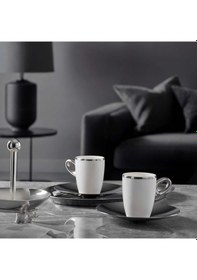 Resim Jumbo Espresso 2 Kişilik Kahve Fincan Seti Kaşıksız Beyaz 