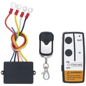 Resim Kamyon İçin 12v 50ft 2 Uzaktan Kumanda Ve Gösterge Işığı İle Dc12v Evrensel Kablosuz Vinç Uzaktan Kumanda Kiti - Kaiyi 