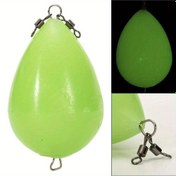 Resim 1x Gece Balıkçılığı için Işıltılı Yeşil Yumurta Yüzer - Karanlıkta Parlayan, Uzun Mesafe Atış Bobber, Alaşımlı Klips, Pürüzsüz PP Malzeme, 20g-100g Boyutlar, Tatlısu & Tuzlu Su için İdeal, Karanlıkta Parlayan Balıkçılık 