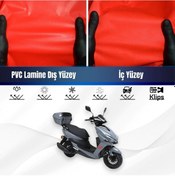 Resim Rks Pesaro 125 Motosiklet Brandası Su Geçirmez Branda Kırmızı Branda Motor Branda L 