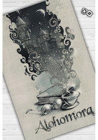 Resim Homshtag Alohomora Bej Renkli Harry Potter Halısı Çocuk Odası Halısı Çok Renkli 