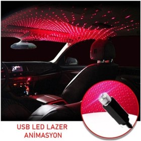 Resim Usb Led Lazer Atmosfer Animasyon Işığı Projektörü 