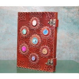 Resim Taşlı Deri Defter Model 12 - 9091837703104del 