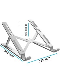 Resim Eco Center Jx-18 Laptop Stand Macbook Notebook Katlanabilir Taşınabilir Metal Standı,taşınabilir Laptop Standı 