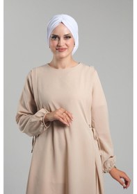 Resim Hürrem Bone Beyaz Pratik Hazır Geçmeli Tesettür Bone Sandy Büzgülü Salaş 2119 42 Beyaz 