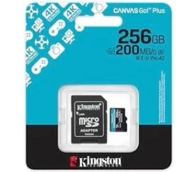 Resim 256GB Canvas Go Plus Microsd Card | Up To 200MB/S | 10, Uhs-I, U3, V30, A2 | SDCG4/256GB 